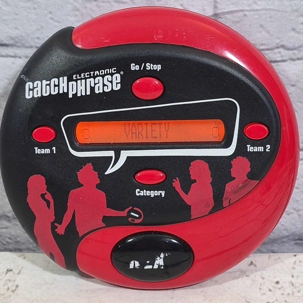 Catch Phrase Hasbro Handheld Electronic Party Game Red & Black TESTED and WORKS‎